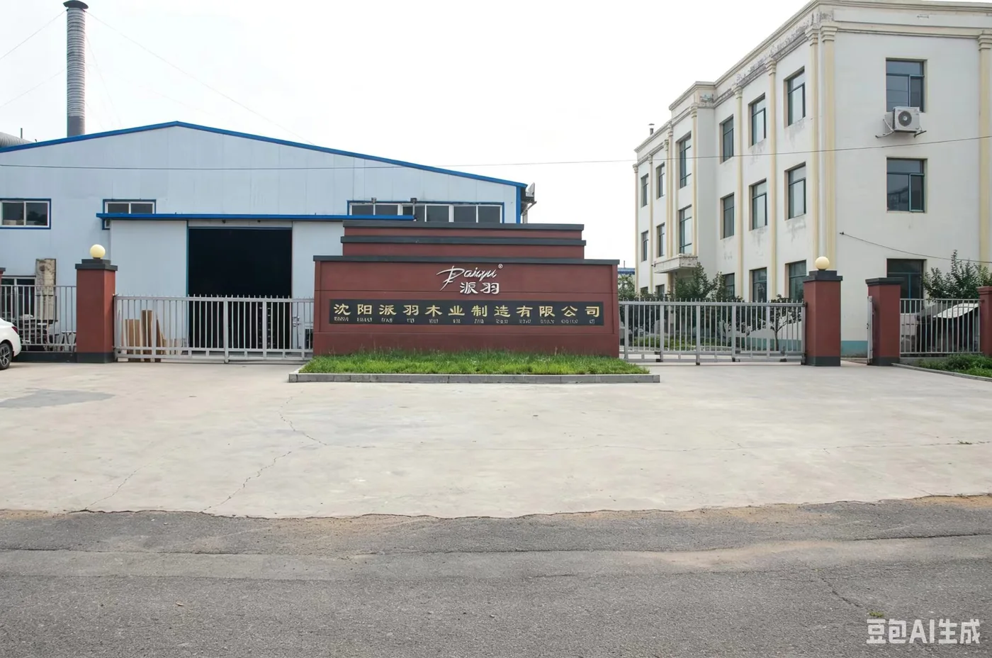 派羽木业工厂大门