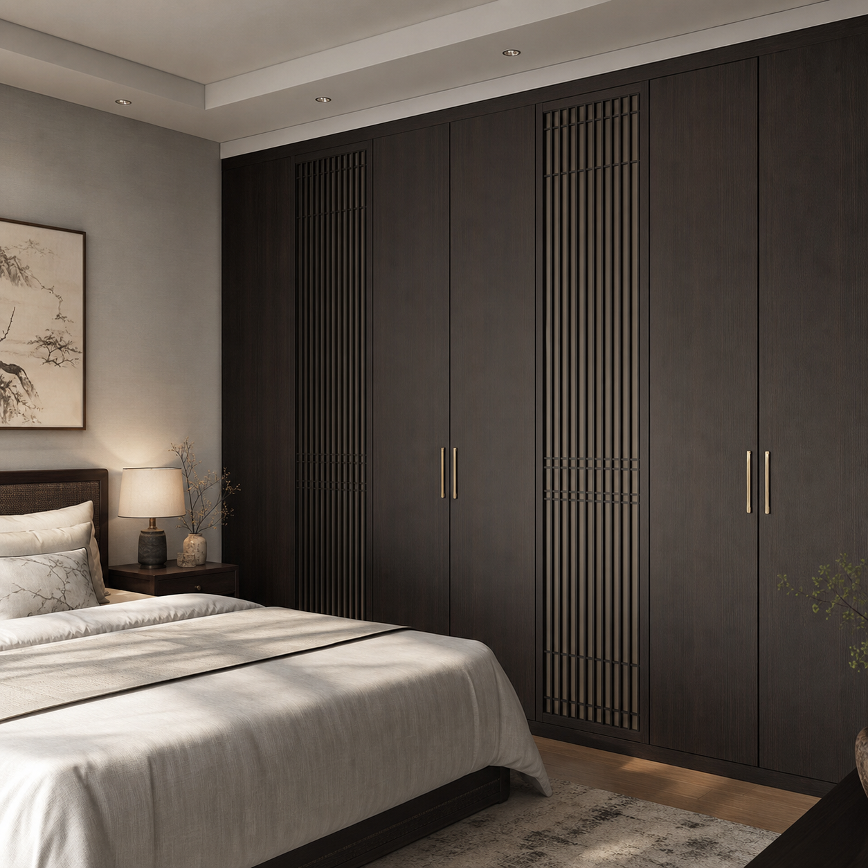 卧室乌金木衣柜定制